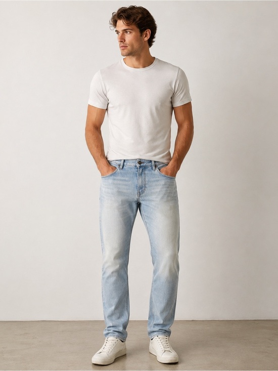 Express Other - Express Men’s Slim 4-Way Hyper Stretch Light Wash Jeans Size 36x32